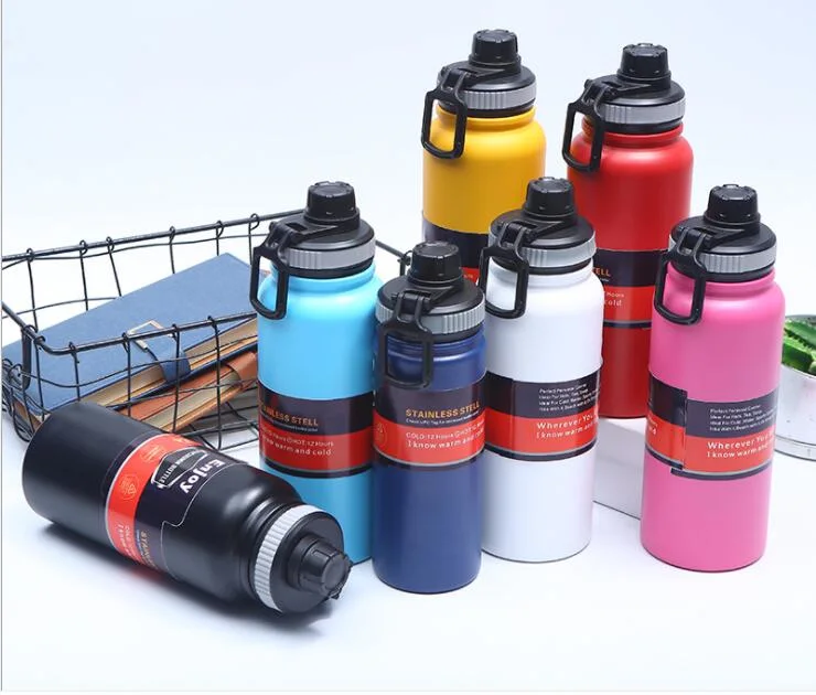 800ml Vacuum Stainless Steel Vacuum Flask Portable Cover Water Cup Space Pot