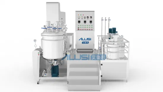 Emulsionatore per riscaldamento a vapore Emulsionatore sottovuoto da 100 litri Detergente per crema Pentola per emulsionante sottovuoto